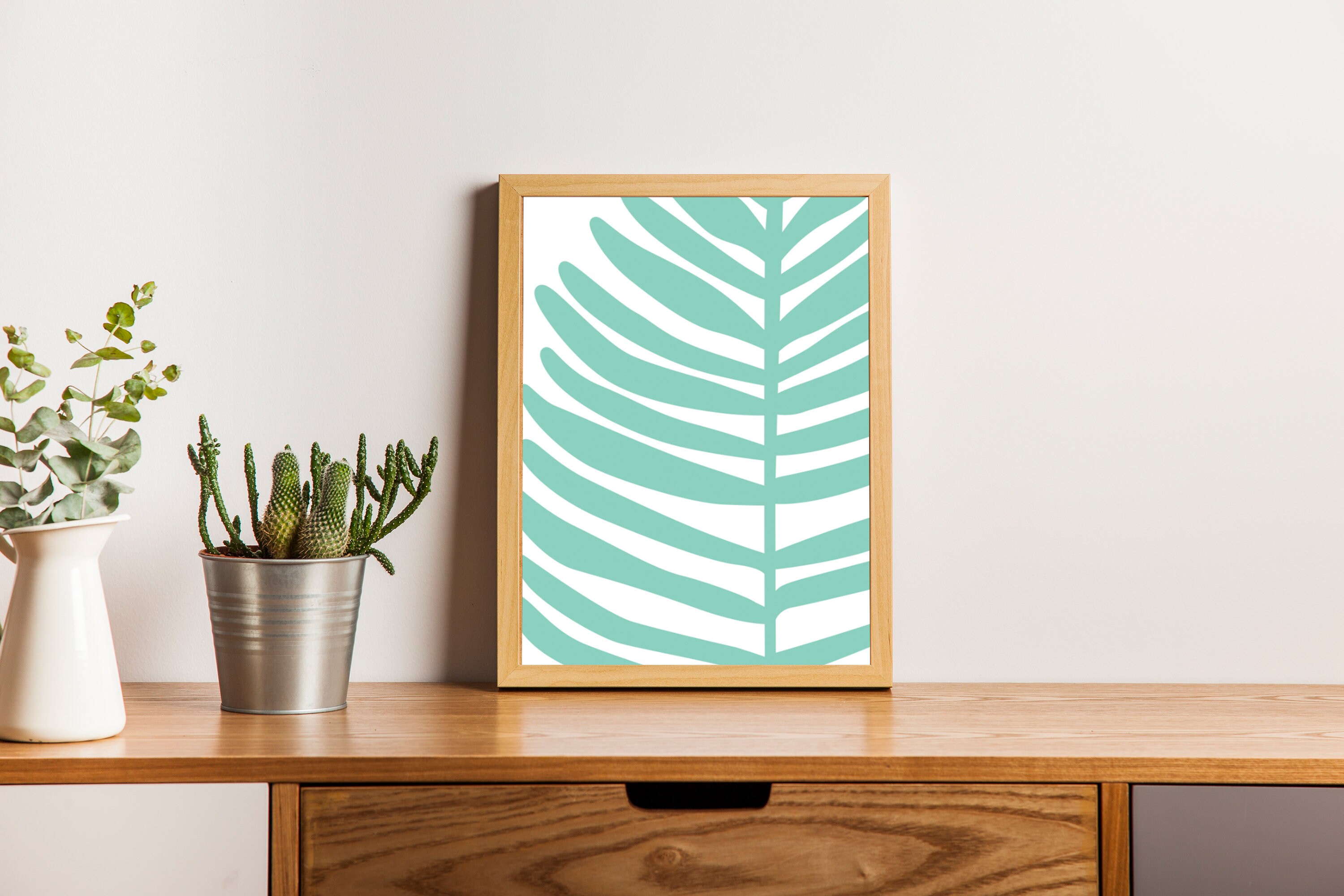 College Dorm decor Teal abstract art Mint Green Wall Art