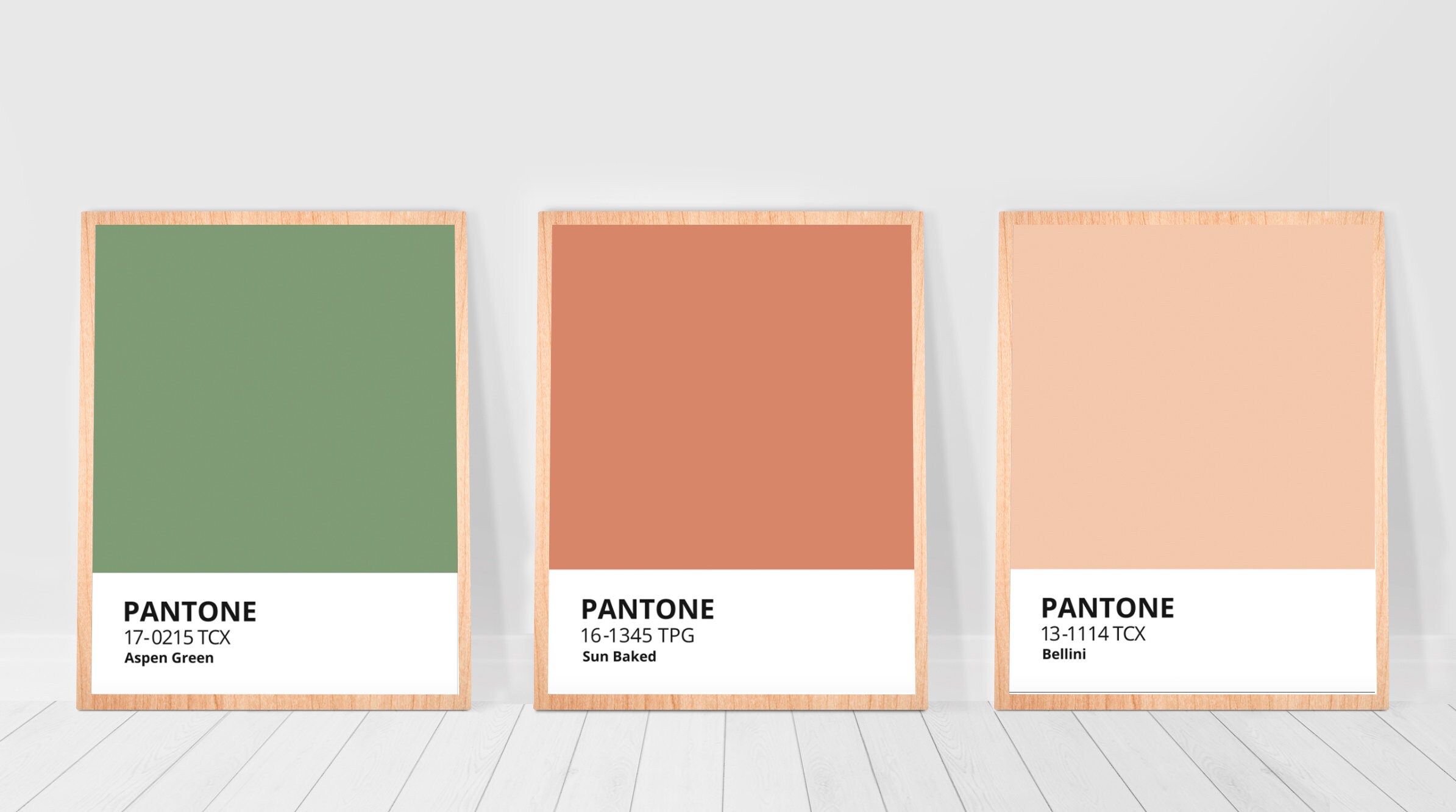 Mid Century Modern Gallery Wall Set of 3 Prints Pantone Colors Etsy