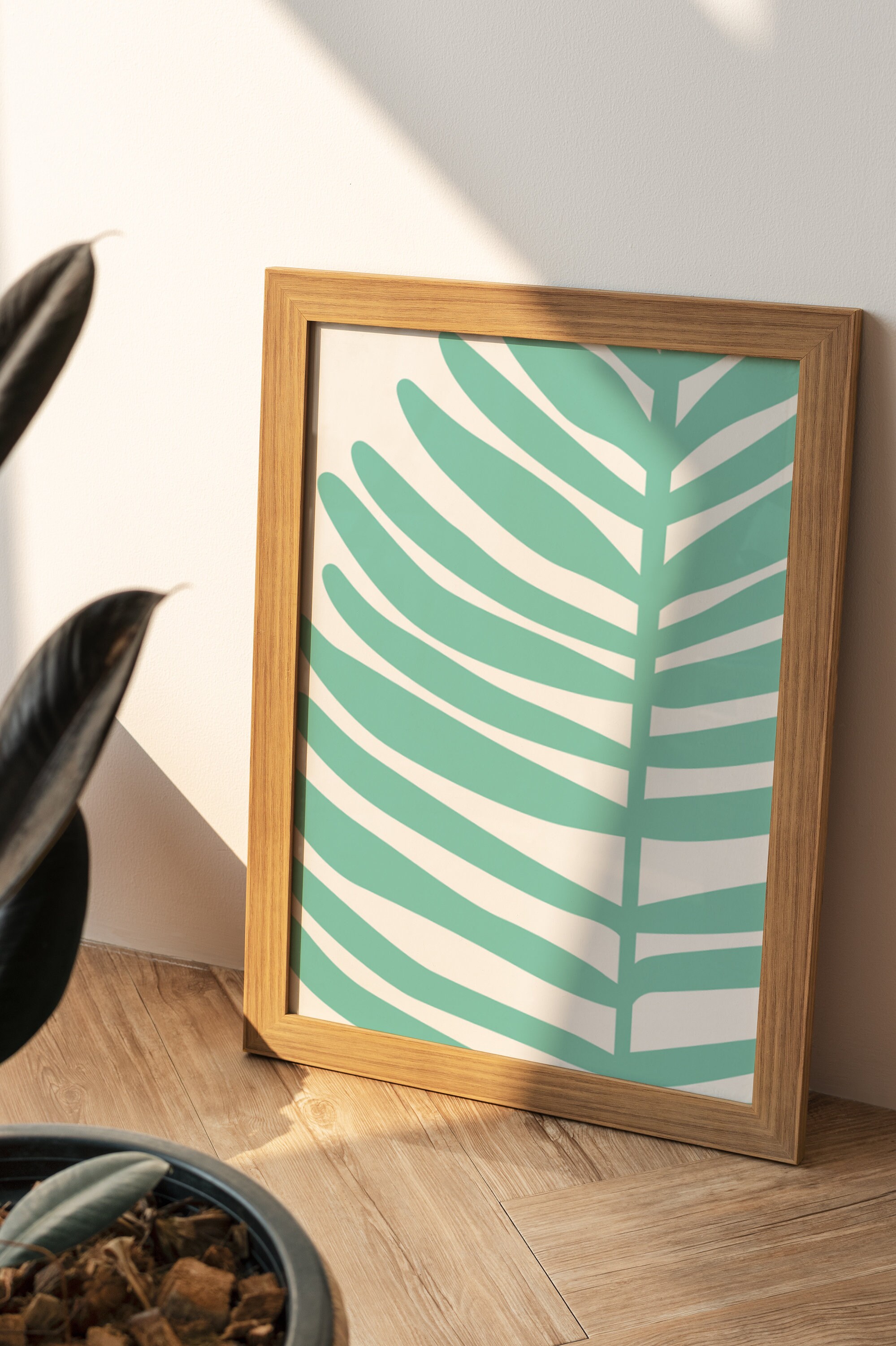 College Dorm decor Teal abstract art Mint Green Wall Art