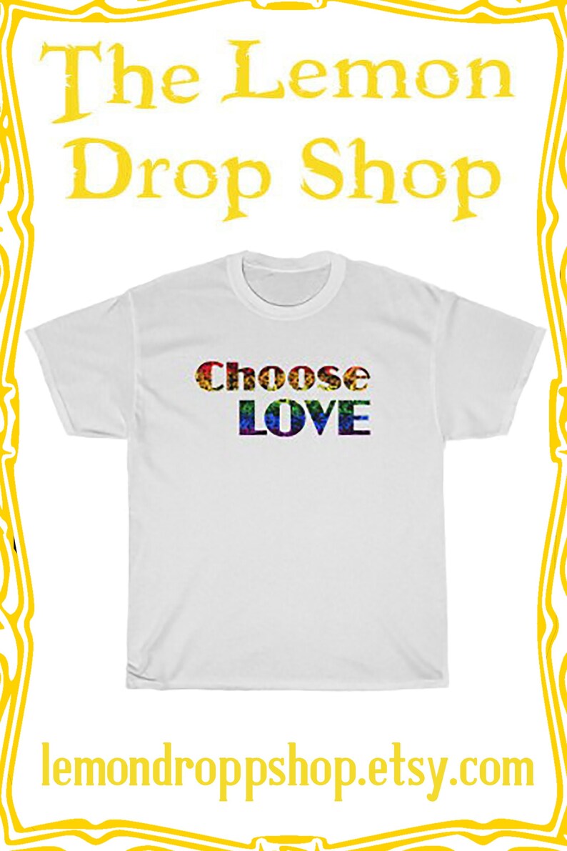 LGBTQ Choose Love Adult Tshirt Tee Shirt Mens Womens Clothes image 0