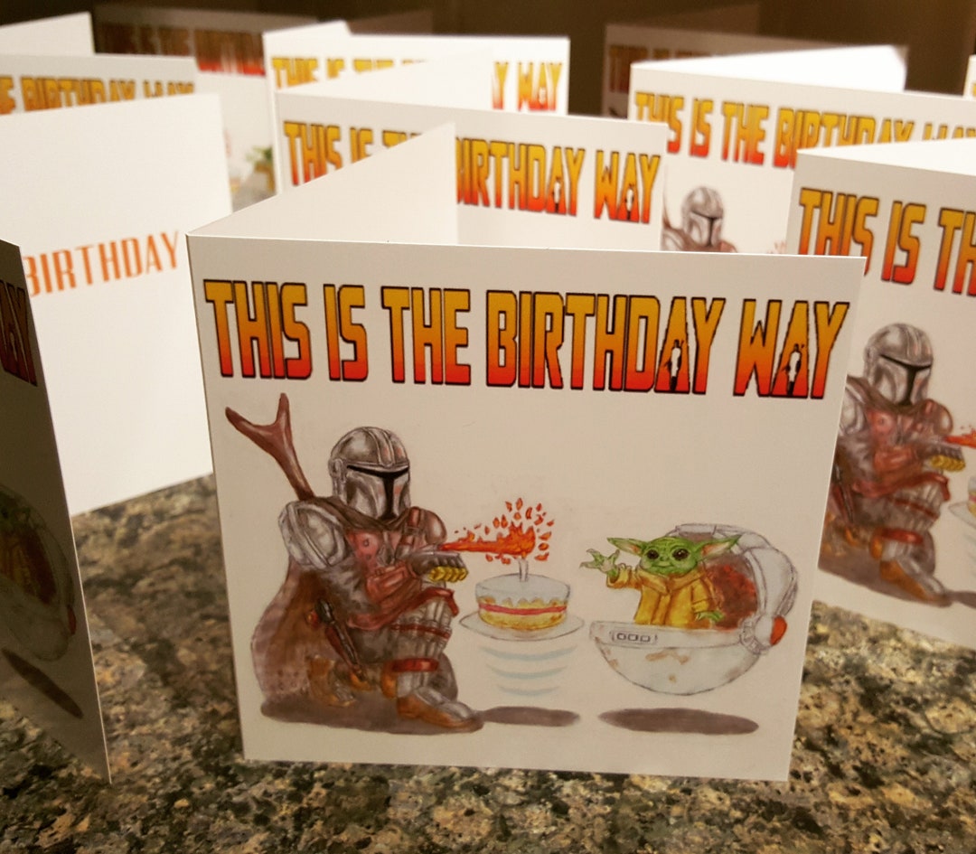 The Mandalorian Birthday Card With Baby Yoda - Etsy