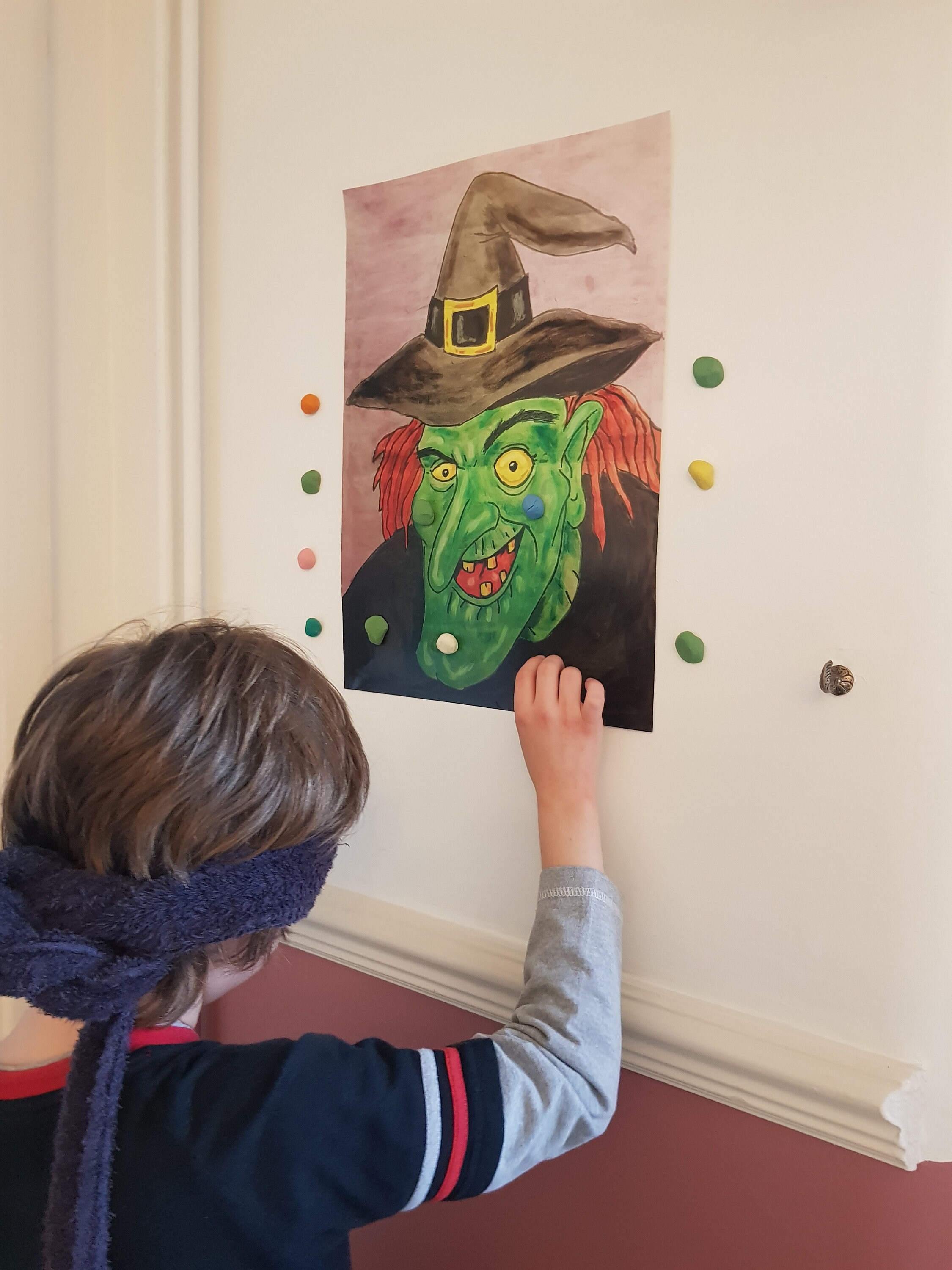 Pin the Wart on the Witch Halloween Game Etsy UK