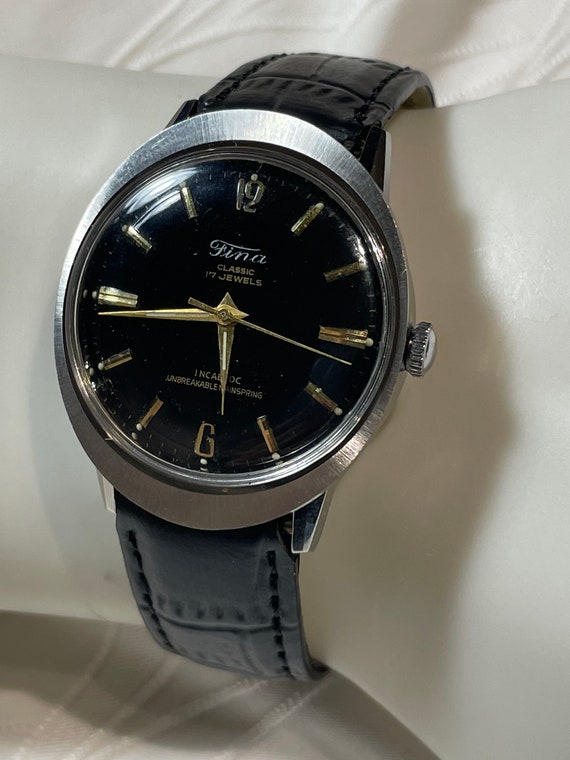 Fina Swiss mechanical watch in stainless steel Gem