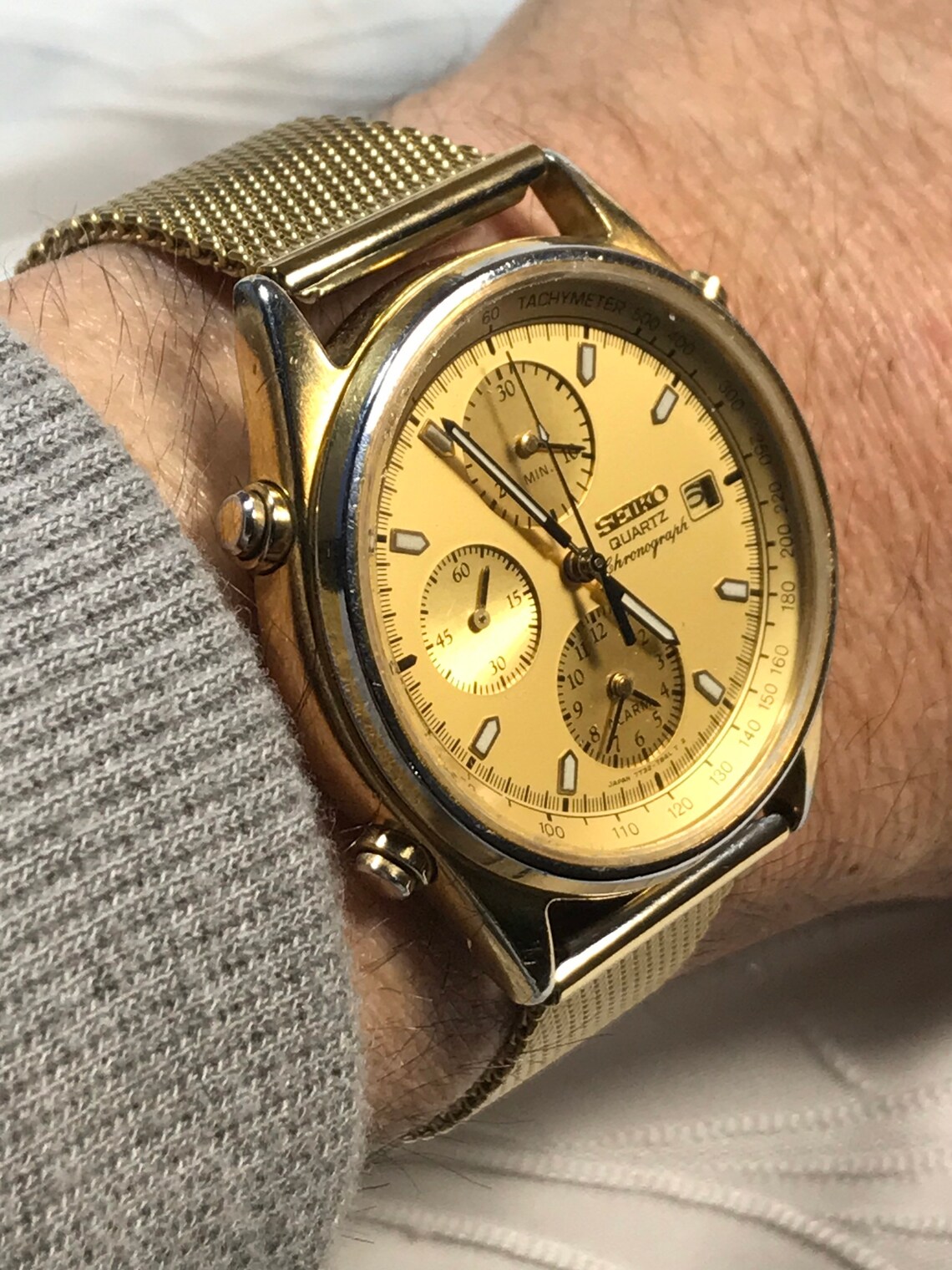 1981 Seiko Quartz Chronograph / Alarm Men's Watch Etsy