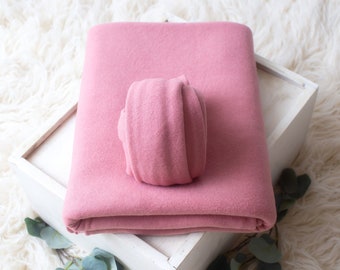 Cashmere Collection | Dusty Pink Beanbag Backdrop | Newborn Posing Fabric | Fabric Backdrop | Fuzzy Soft Newborn Fabric | Newborn Photo Prop