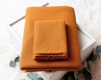 Colección Wren / Telón de fondo de tela de sidra / Tela posante de puf recién nacido / Telón de fondo de puf de otoño / Tejido elástico de punto de textura / Foto Prop