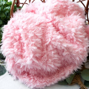 RTS Baby Pink Faux Flokati Fur | Newborn Photography Prop | Soft Light Pink Fur Basket Bowl Stuffer | Soft Plush Fur Baby Prop Layer
