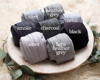 Monochromatic Newborn Wrap Collection | Soft & Stretchy Knit Wraps | Baby Photo Prop | Newborn Photography Wraps | Newborn Studio Props