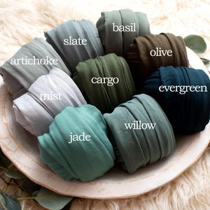 RTS Green Collection | Newborn Jersey Knit Wraps | Stetch Knit Wraps | Newborn Photography Prop | Newborn Photo Wrap | Baby Wrap