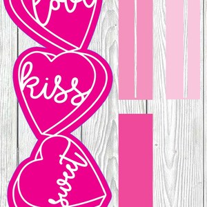 Stacked Conversation Hearts - SVG - Digital Download