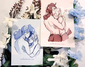 Satyrs’ Embrace - LGBT Postcard Print