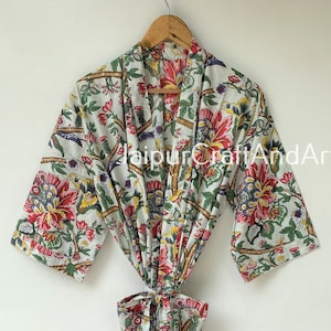 Cotton Kimono Robe Short Kimono Women Dress Beachwear Dress Bikini Cover Up Gifts For Her Bathrobe Indian Kimono Unisex Robe Bridesmaid Gift