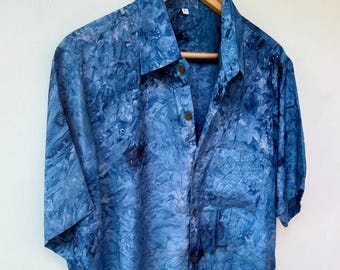 Vintage Silk Shirt, Men's Half Sleeve Shirt, Chic Shirt For Men, Gifts For Him, Retro Vintage Shirt, Boho Chic Shirt, Hawaiian Shirt, Hippie
