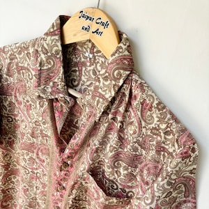 Vintage Paradise Cove, Floral And Palm Pattern Silk, Gifts For Him, 90s Button Down Shirt, Boho Silk Shirt, Hawaiian Shirt, Aloha Dad Shirt