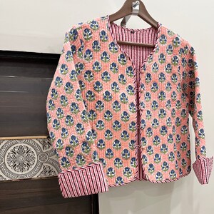 Indian Handmade Jackets, Vintage Reversible Jacket, Front Open Jacket, Gifts for Her Christmas Gifts, Cotton Quilted Jacket, Women Dress