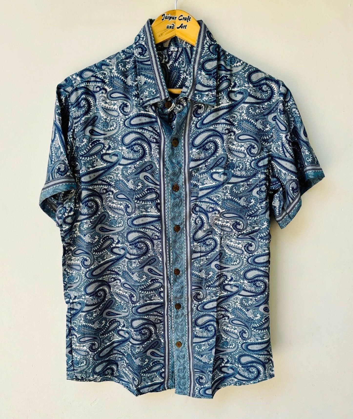 Vintage Silk Shirt, Men's Half Sleeve Shirt, Chic Shirt for Vintage Silk Shirt, Men's Half Sleeve Shirt, Chic Shirt for