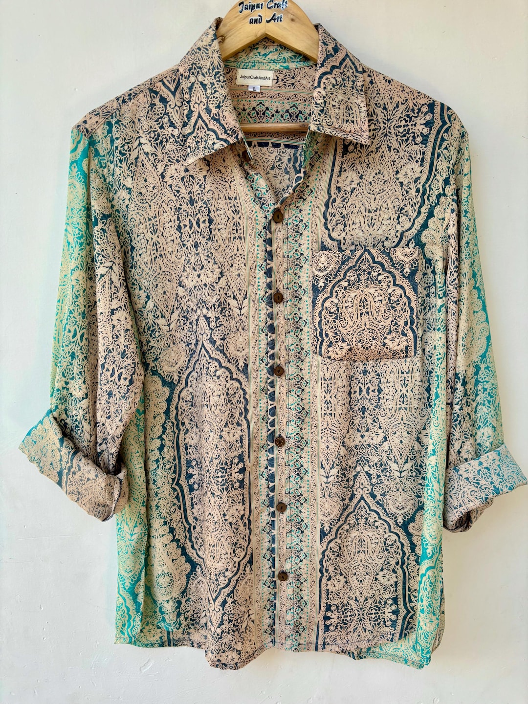 MEN'S KNIT SLEEVE SILK SHIRT COAST TO COAST