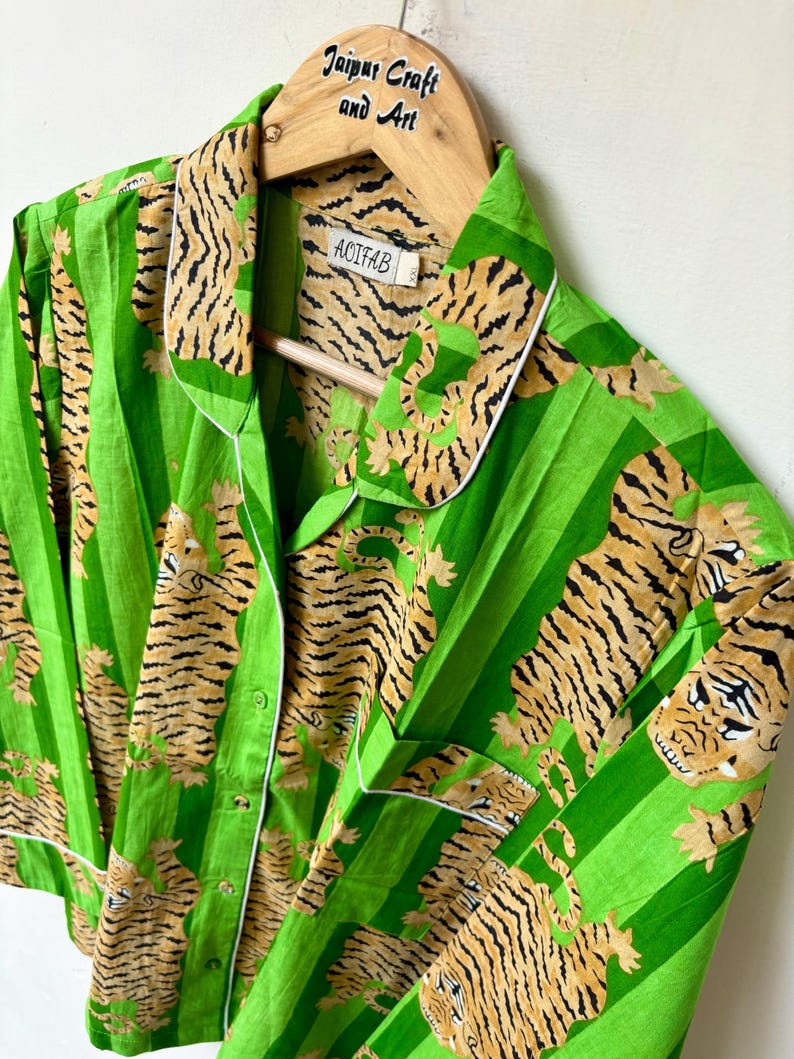 Animal Print Pajama Sets, Indian Cotton Pyjamas Set, PJ Set, Sleepwear Dress, Loungewear, Gifts For Her, Women Dress, Pajamas, Night Dress , Christmas Gifts, Pajama Party, Loose clothing, Comfortable PJ, Bridesmaids PJ, Bridesmaids Gifts