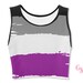 Asexual Flag Crop Top Pride Flags Cropped TShirt, Distressed Brush Stroke Style Ace Statement, LGBTQIA Festival Shirt Top 