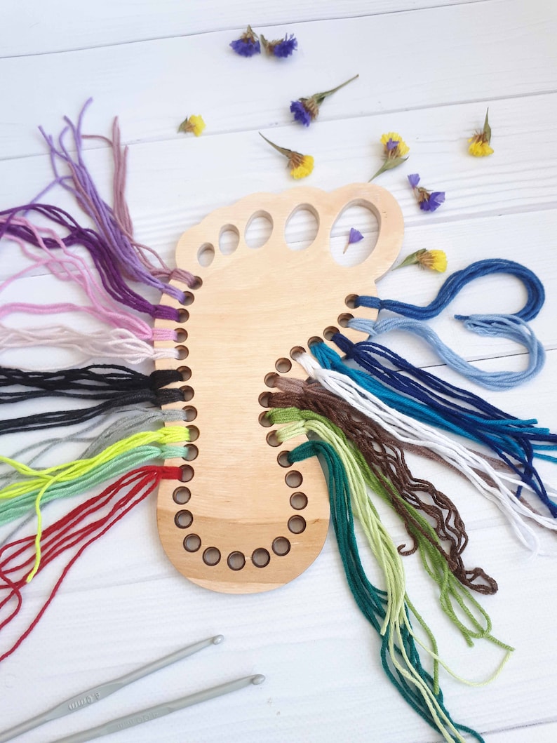 Wooden Embroidery Floss Organizer Laser Cut Thread Holder Etsy