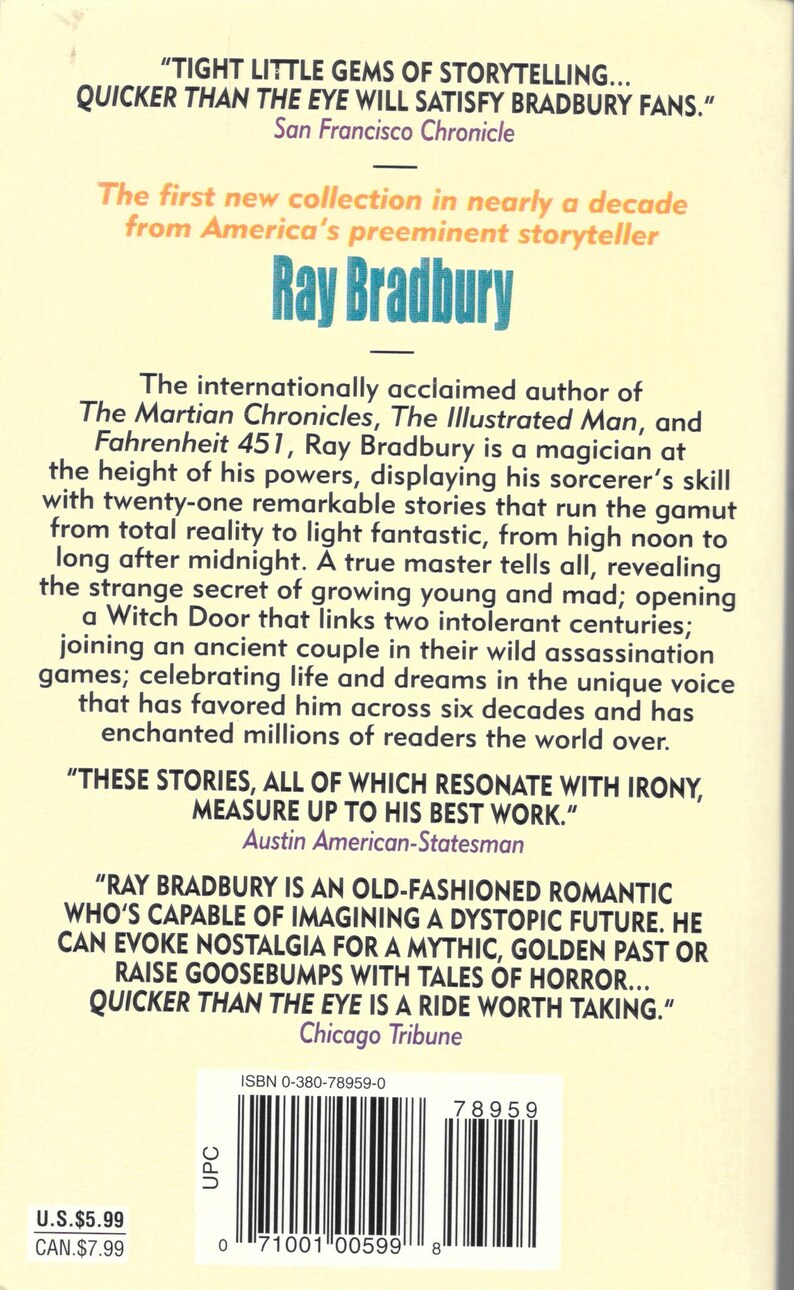 Quicker Than the Eye by Ray Bradbury Quicker Than the Eye by Ray Bradbury