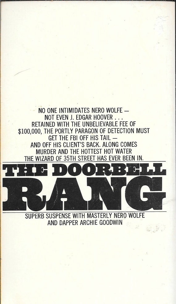 The Doorbell Rang, by Rex Stout (A Nero Wolfe Mystery). Multiple