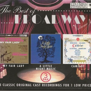 Lo mejor de Broadway, vol. 4: My Fair Lady, A Little Night Music, Camelot. Grabaciones originales del elenco
