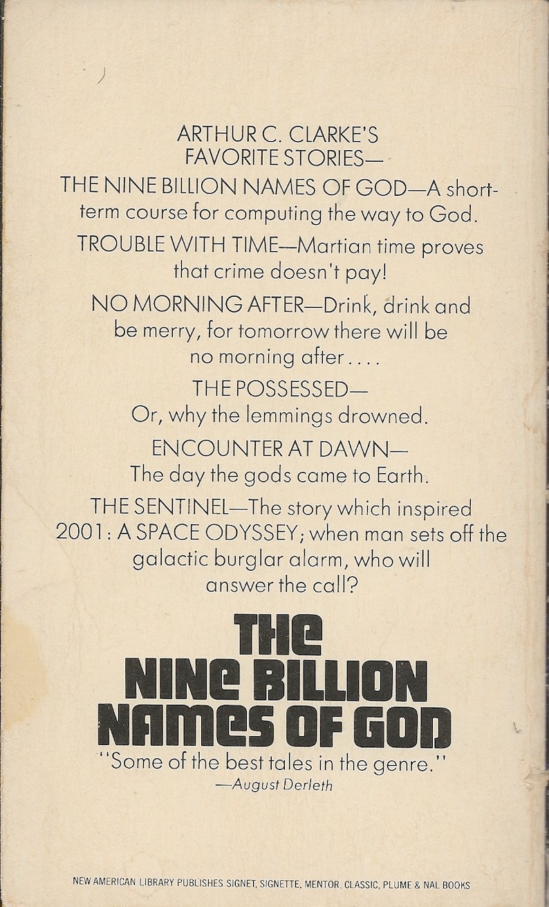 The Nine Billion Names of God: the Best Short Stories of Arthur C ...