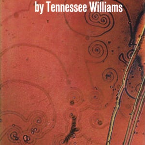 May include: Book cover for "Dragon Country" by Tennessee Williams. The cover has a reddish-brown background with abstract, swirling patterns. The title is in green, and the author's name is in white.
