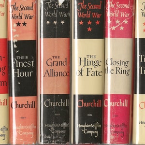 The Second World War by Sir Winston Churchill (American edition) with individual volumes