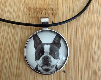 Boston terrier necklace, boston terrier dog, dog gift, rescue mom gift, rescue dog, animals, Boston terrier mom gift,  under 20 gift