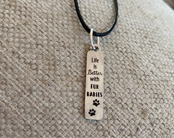 Adopt necklace, cat mom, adopt dont shop, animal jewelry, under 20 gift, rescue mom, pets, free shipping, dog mom, rescue mom gift