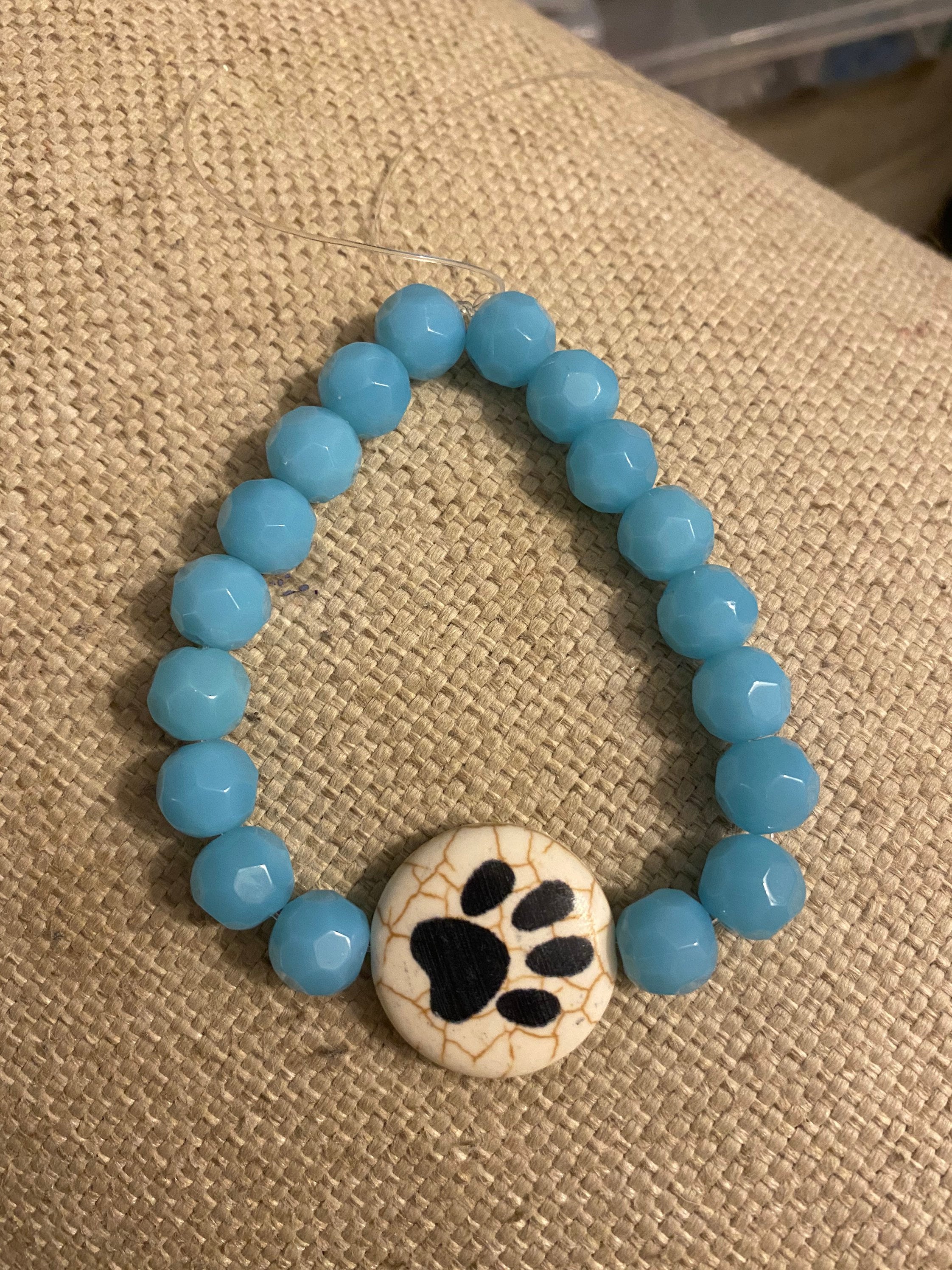 Beaded Bracelet Paws Paw Charm Bracelet Handmade Animals Etsy