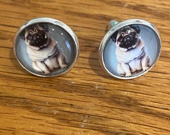 Pug earrings, pug dogs, dog mom, rescue mom gift, dog, pugs, gift idea, pug mom gift , pug, pug life, puggles