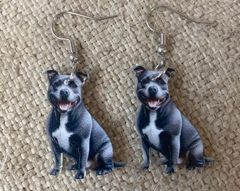 Pendientes de pitbull, Pitbull, pendientes, idea de regalo, joyería, mamá pitbull, pittie, mascotas, perros, mamá de perro, regalo de mamá rescatada, menores de 20 años, mamá pitbull