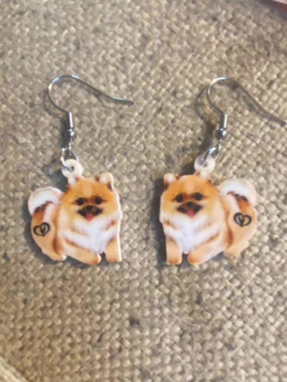 Acrilico Cartoon Corgi Orecchini Pendenti Cucciolo Animali