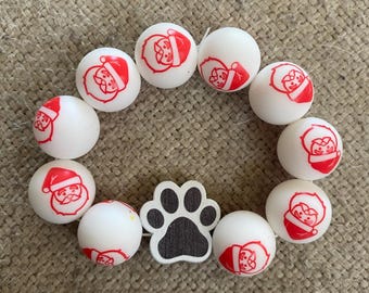 Paw charm bracelet, rescue dog, rescue mon gift, charm bracelet, dog lovers, dogs, cats, gift under 20, handmade, paw print jewelry