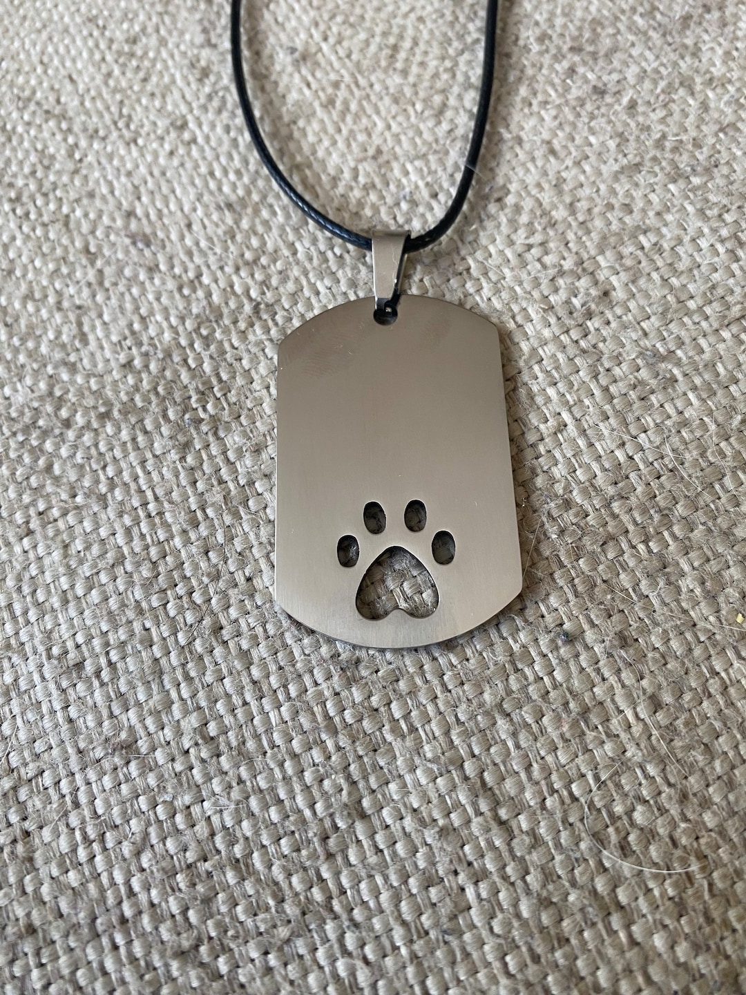 Collana Ciondolo Padre E Figlio - A Mio Figlio, In Acciaio Inox Etichetta Cane 911013