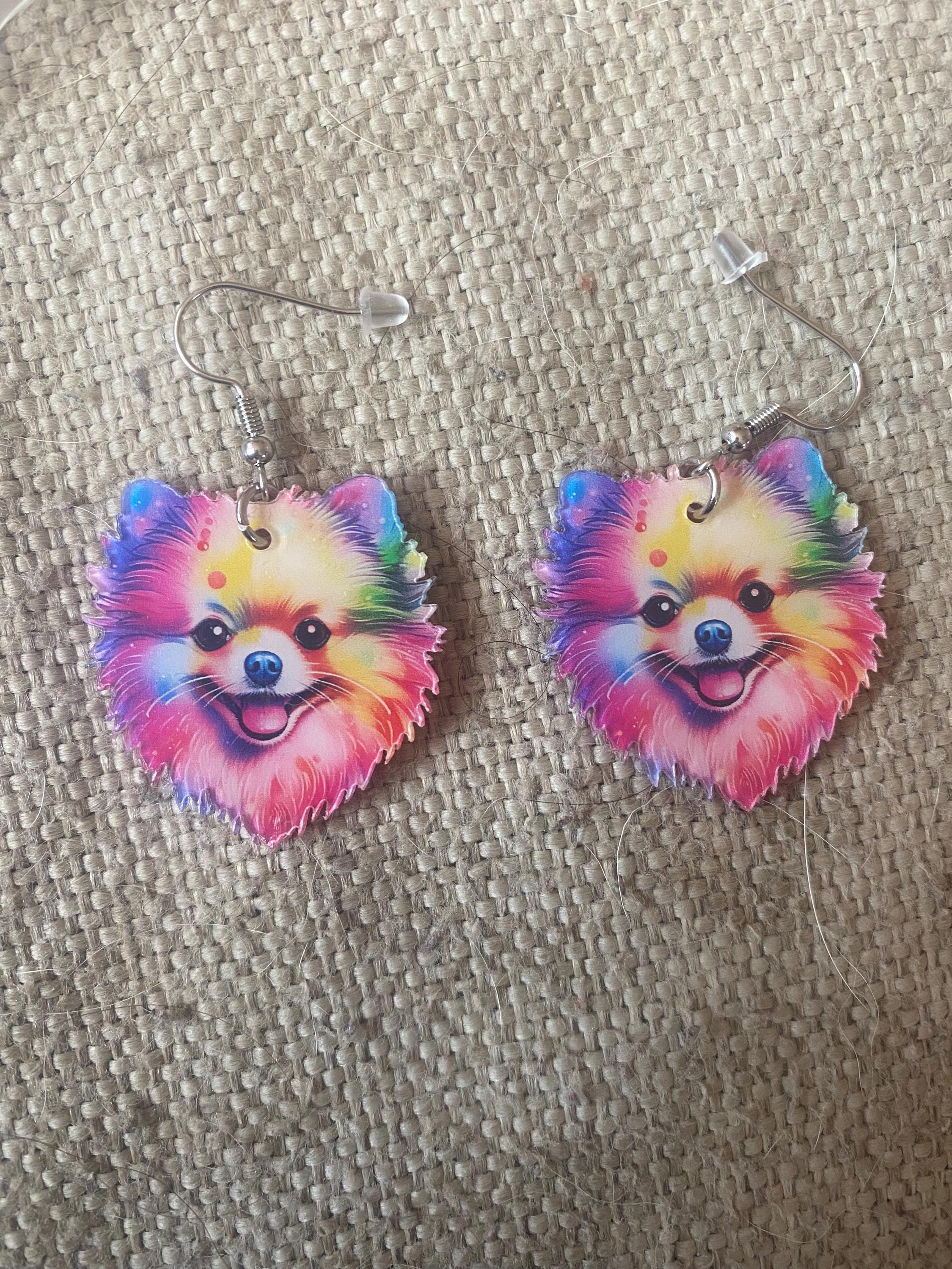 Pomeranian earrings deals