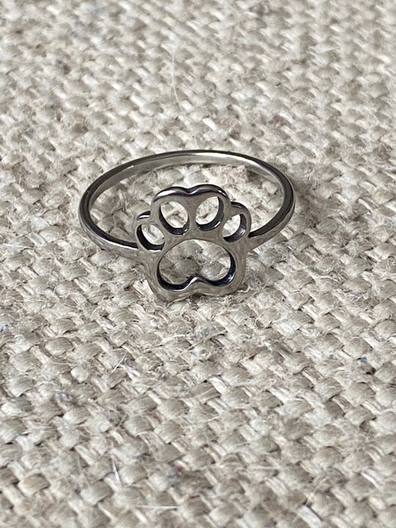 Paw ring kitty ring kitty jewelry kitty cat kitten ring stainless steel ring stainless steel cats dog mom cat mom dog dad cat dad