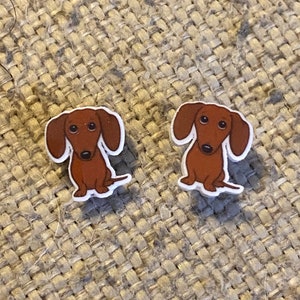 Dachshund stud earrings, dog lover, dog mom, dachshund, doxie mom, doxie dog, pet jewelry, stud earrings, dachshund earrings