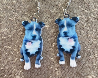 Pendientes pitbull, Pitbull, pendientes, idea de regalo, joyas, pittie mamá, pittie, mascotas, perros, mamá perro, regalo de mamá rescatada, menores de 20 años, mamá pitbull