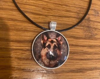 German shepherd necklace, German shepherd mom, Cabochon necklace, gift idea,, rescue mom gift, dog mom jewelry, dog mom, dogs, dog gift