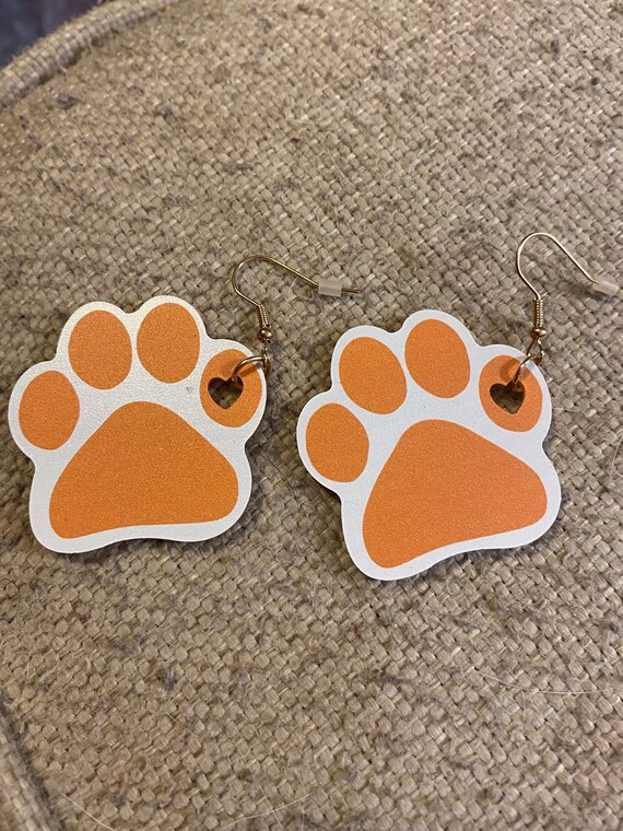 Paw earrings dog lovers dogs dog jewelry rescue mom gift rescue mom femme jewelry ready to ship free shipping