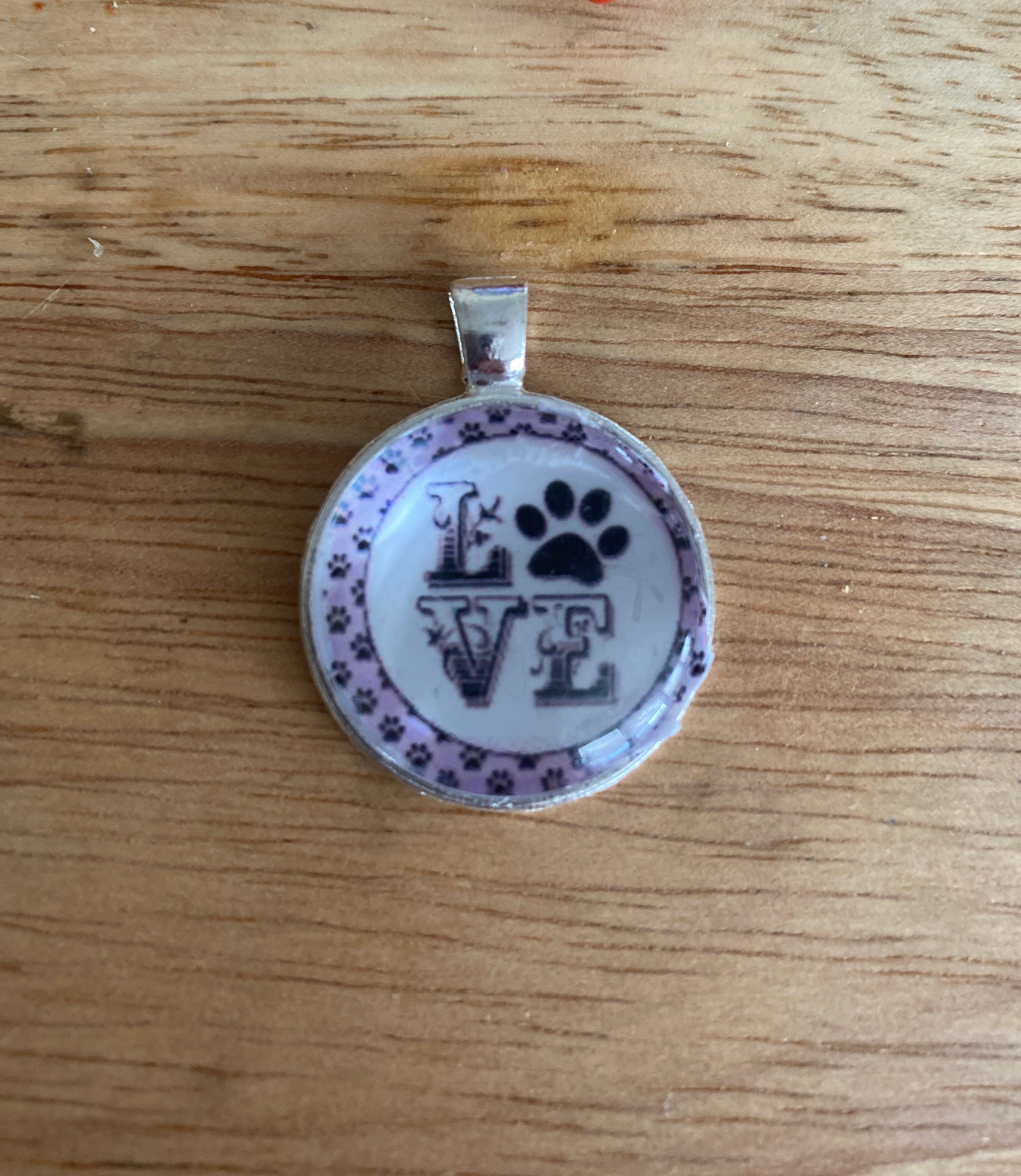 Dog mom necklace dog mom Cabochon necklace gift idea under Etsy