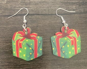 Christmas earrings, Christmas earrings,  jewelry, winter jewelry, earrings, Christmas gift, jewelry for her, Christmas ornament earrings