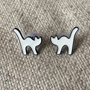 Orecchini per gatti, amante dei gatti, regalo mamma gatto, regali fatti a mano, borchie fatte a mano, gioielli per animali domestici, orecchini per gatti, orecchini per gatti