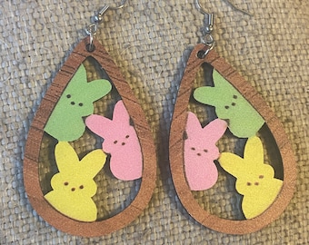 Easter earrings, under 20, rabbits, bunny, bunny rabbit, bunny jewelry, rabbit jewelry, easter gift Christmas gift, Easter gift idea