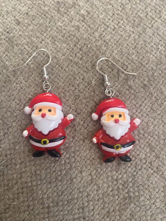 Santa Claus Earrings, Santa Earrings, Santa Earrings, Christmas