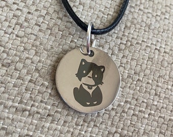 Cat necklace, cat mom, cats, animals, animal jewelry, under 20 gift, rescue mom, pets,cat mom jewelry, free shipping, stainless steel charm